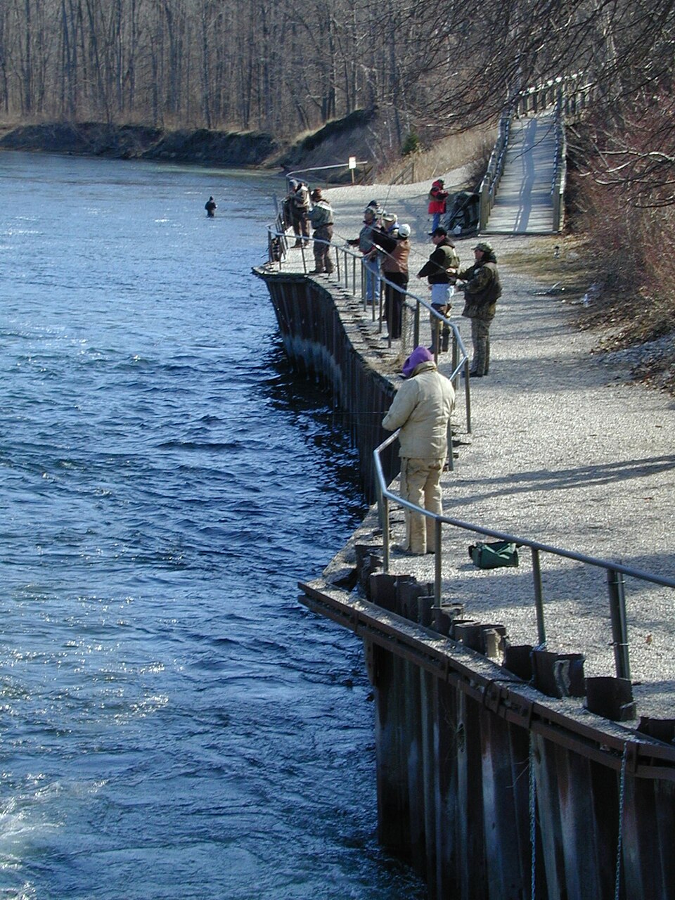 Spring fishing below Foote Dam on the Au Sable River.